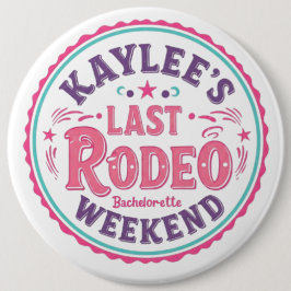 Kaylee's laatste cowboymeisjes-weekend ronde button 6,0 cm