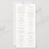 Kayleigh katholieke Wedding Mass Ceremony Programm (Achterkant)