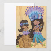 Kaylie Ukelele Invites Kaart (Voorkant / Achterkant)