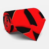 Kazachs Batik rood geometrisch patroon Stropdas (Opgerold)