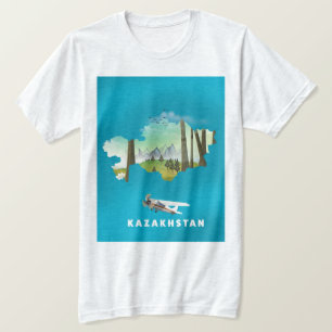 Kazachse kaart t-shirt