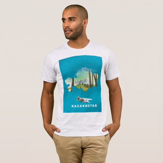 Kazachse kaart t-shirt (Voorkant volledig)