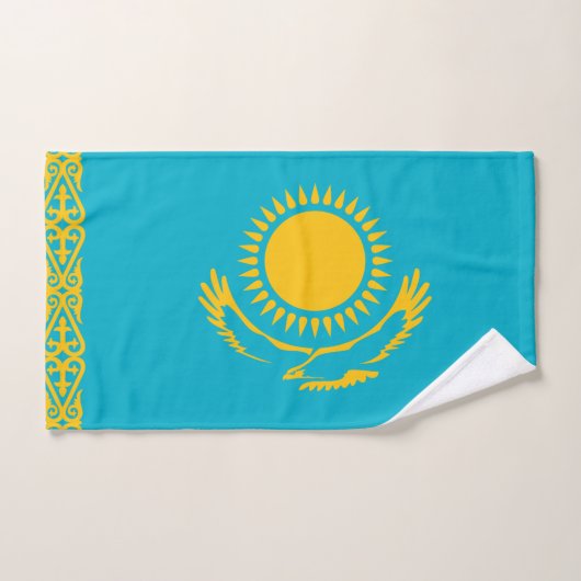 Kazachse vlag bad handdoek (Handdoek)