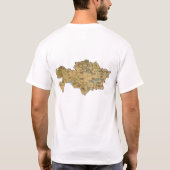 Kazachse vlag en kaart T-Shirt (Achterkant)