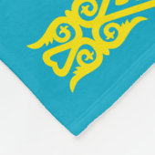 Kazachse vlag fleece deken (Hoek)