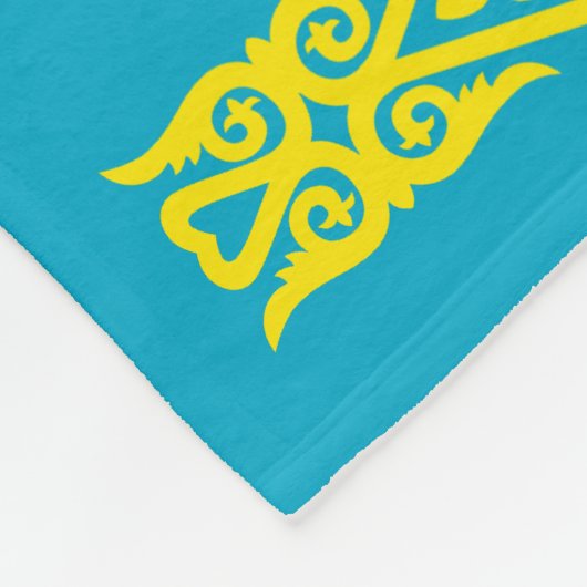 Kazachse vlag fleece deken (Hoek)