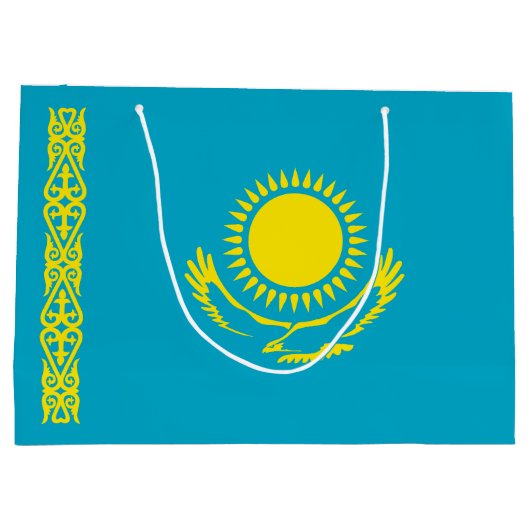 Kazachse vlag groot cadeauzakje (Achterkant)