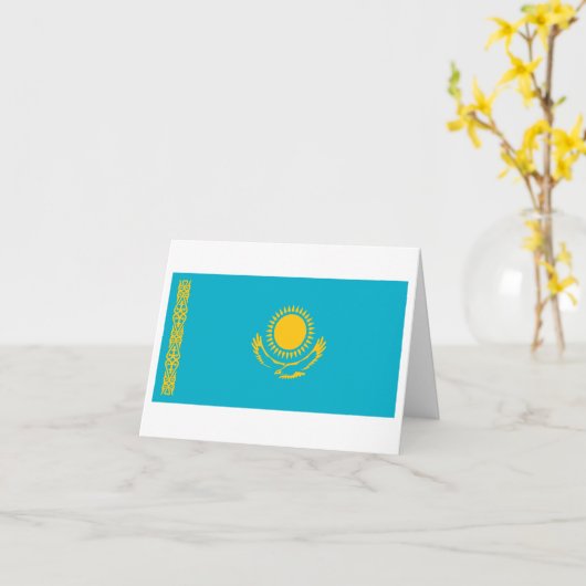 Kazachse vlag kaart (Gele Bloem)