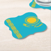 Kazachse vlag kartonnen onderzetters (Gekanteld)