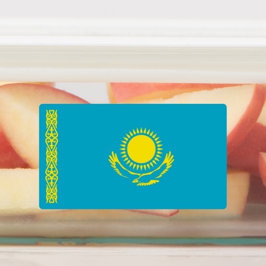 Kazachse vlag labels (Aangebracht)