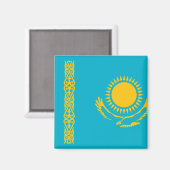 Kazachse vlag magneet (Voorkant / Achterkant)