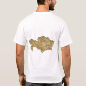 Kazachse vlag + map + tekst T-shirt (Achterkant)