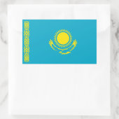 Kazachse vlag rechthoekige sticker (Tas)