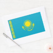 Kazachse vlag rechthoekige sticker (Envelop)