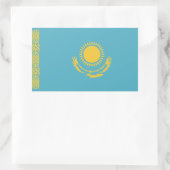 Kazachse vlag rechthoekige sticker (Tas)