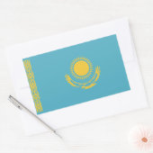 Kazachse vlag rechthoekige sticker (Envelop)