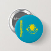 Kazachse vlag ronde button 5,7 cm (Voorkant /achterkant)