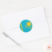 Kazachse vlag ronde sticker (Envelop)