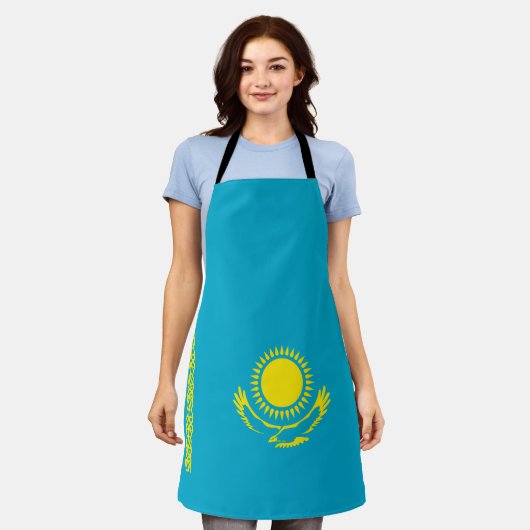 Kazachse vlag schort (Gedragen)