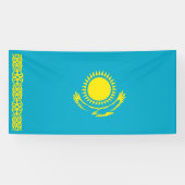 Kazachse vlag spandoek (Horizontaal)