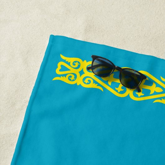 Kazachse vlag strandlaken (In situ)