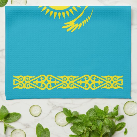 Kazachse vlag theedoek (Gevouwen)