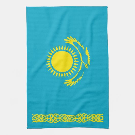 Kazachse vlag theedoek (Verticaal)