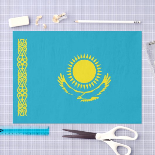 Kazachse vlag tissuepapier (Craft)