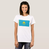 Kazachse vlag x kaart T-Shirt (Voorkant volledig)