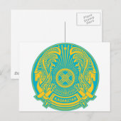 Kazachse wapenschild briefkaart (Voorkant / Achterkant)