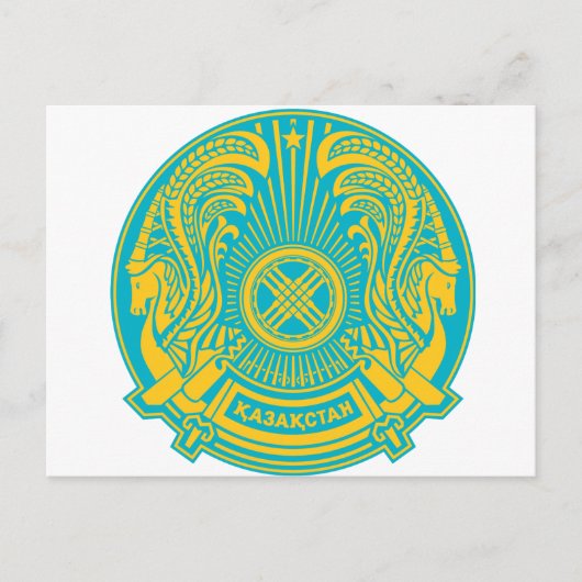Kazachse wapenschild briefkaart (Voorkant)