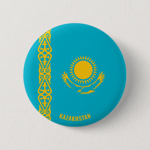 Kazachstaanse vlag Charming Patriotic Ronde Button 5,7 Cm