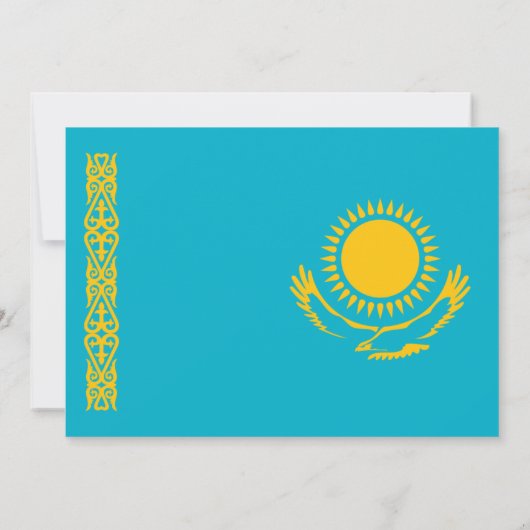 Kazachstaanse vlag, vlag van Kazachstan bruiloft Kaart (Achterkant)