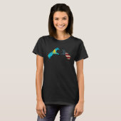 Kazachstan - Amerikaanse vlag - VS Kazachstan Hear T-shirt (Voorkant volledig)