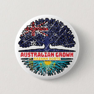 Kazachstan - Australische Australië - boomstammen Ronde Button 5,7 Cm