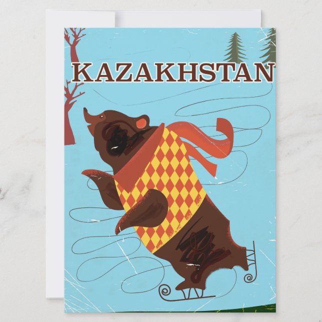 kazachstan cartoon vintage - poster (Voorkant)