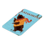 Kazachstan cartoon vintage reisposter magneet (Linkerzijde)