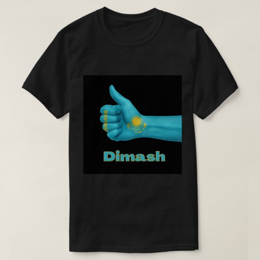 Kazachstan DIMASH Kudaibergen Worlds Gest Sing T-shirt (Design voorkant)