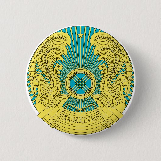 kazachstan embleem ronde button 5,7 cm (Voorkant)
