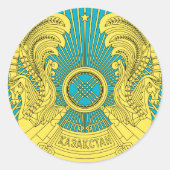 kazachstan embleem ronde sticker (Voorkant)