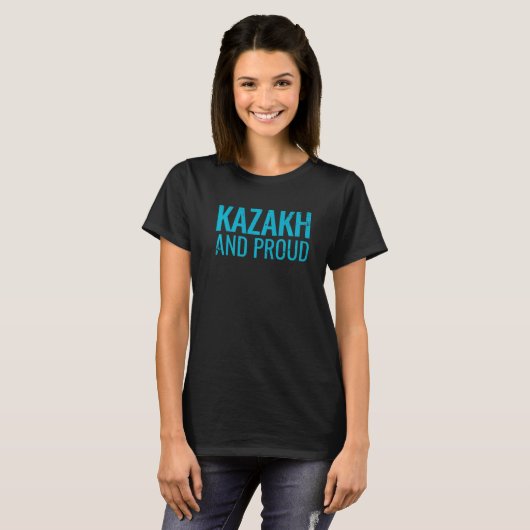 Kazachstan en Proud T-shirt (Voorkant volledig)