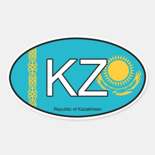 Kazachstan Euro Sticker (Voorkant)