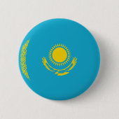 Kazachstan Fisheye Flag Button (Voorkant)
