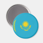 Kazachstan Fisheye Vlag Magneet (Voorkant / Achterkant)