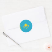 Kazachstan Fisheye Vlag Sticker (Envelop)
