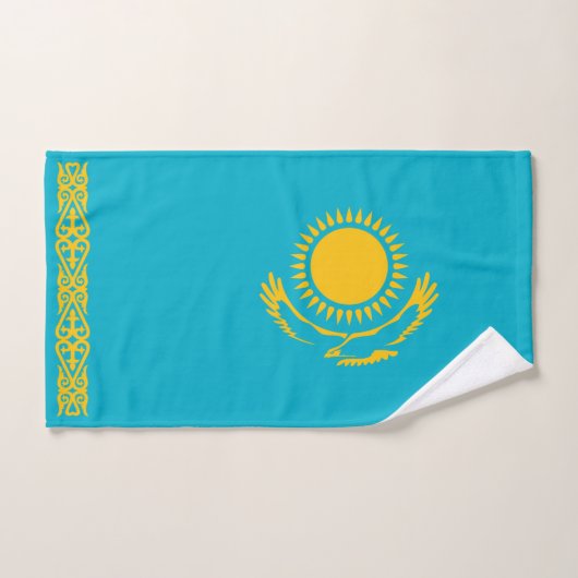 Kazachstan Flag Hand Towel Handdoek (Handdoek)