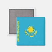 Kazachstan Flag Magnet (Voorkant / Achterkant)