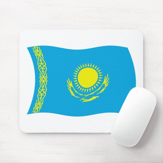 Kazachstan Flag Mousepad Muismat (Met muis)