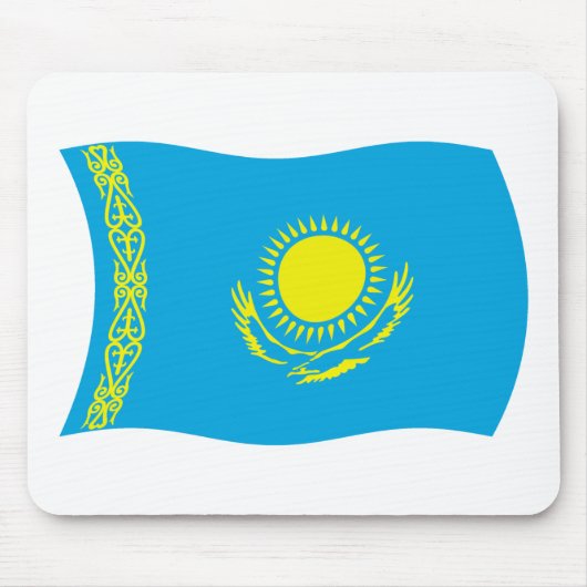 Kazachstan Flag Mousepad Muismat (Voorkant)