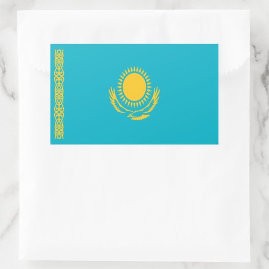 Kazachstan Flag Sticker (Tas)